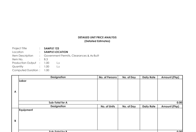 provide professional construction quantity takeoff and boq